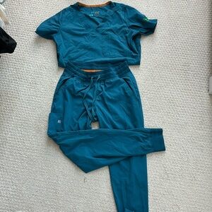 Teal scrubs